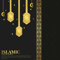 Luxury islamic ramadan kareem card design vector