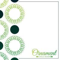 Green circle border pattern background vector