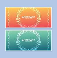 colorful ornament circle greeting card vector