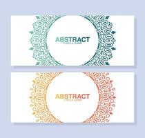 colorful ornament circle greeting card vector