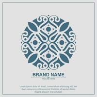 ornament art logo design template vector