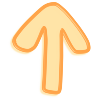 Hand gezeichnet Pfeil Symbol bunt png