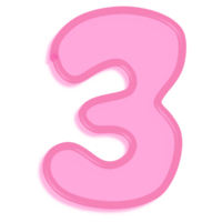 colorful number cute png