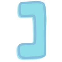 Hand drawn mathematical symbol colorful png