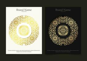 luxury book cover with ornamental pattern texture vector