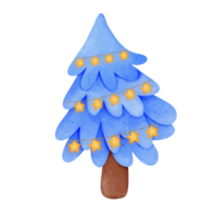 christmas tree, christmas, cartoon christmas tree, hand drawn, watercolor, festival, winter png