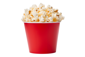AI Generated Image of delicious popcorn on a transparent background. png