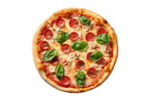 ai generado delicioso queso y pepperoni Pizza. png