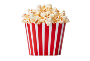 AI Generated Image of delicious popcorn on a transparent background. png