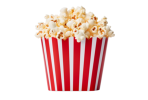 AI Generated Image of delicious popcorn on a transparent background. png