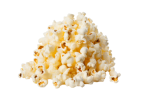 AI Generated Image of delicious popcorn on a transparent background. png