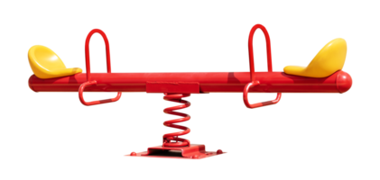 Red seesaw PNG