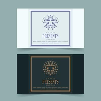 ornament pattern business card design