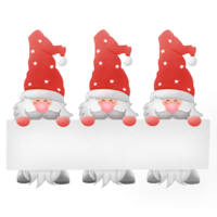 Santa with Banner png