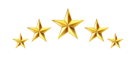 Five stars rating icon png