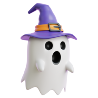 fantasma bruxa chapéu 3d ícone ilustrações png