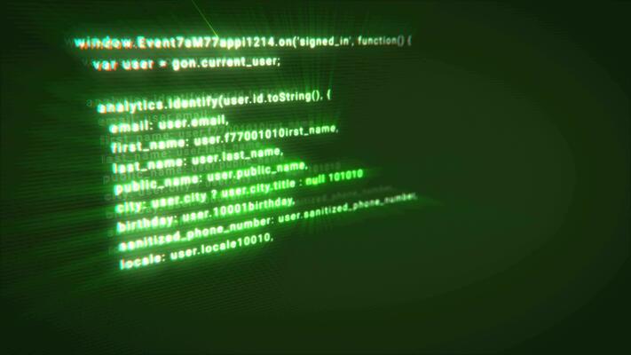 Hacker Code Running Stock Video Footage for Free Download