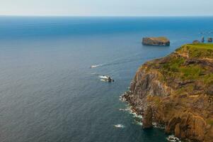 Typical landscape of the Azores archipelago in Portugal photo