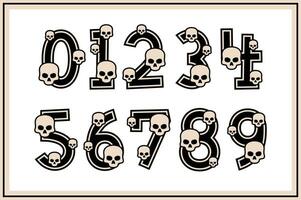 Versatile Collection of Skull Numbers for Various Uses vector