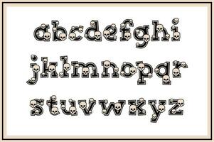 Versatile Collection of Skull Alphabet Letters for Various Uses vector
