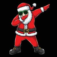 Santa dabbing dance vector illustration