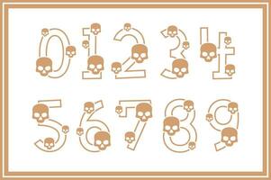 Versatile Collection of Skull Numbers for Various Uses vector