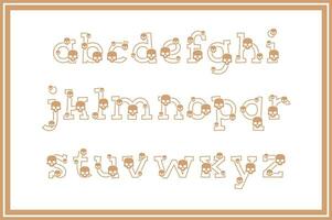 Versatile Collection of Skull Alphabet Letters for Various Uses vector
