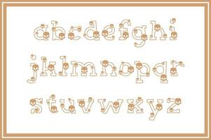 Versatile Collection of Skull Alphabet Letters for Various Uses vector