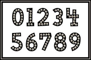 Versatile Collection of Skull Numbers for Various Uses vector