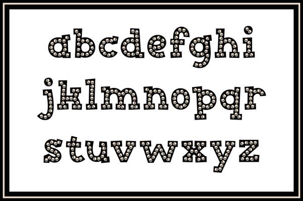 Versatile Collection of Skull Alphabet Letters for Various Uses