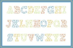 Versatile Collection of Skull Alphabet Letters for Various Uses vector