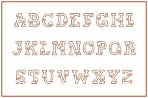 Versatile Collection of Skull Alphabet Letters for Various Uses vector