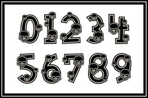 Versatile Collection of Skull Numbers for Various Uses vector