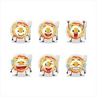 Cartoon character of noodles with smile expression vector