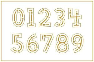 Versatile Collection of Skull Numbers for Various Uses vector