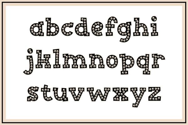 Versatile Collection of Skull Alphabet Letters for Various Uses