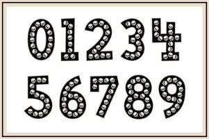 Versatile Collection of Skull Numbers for Various Uses vector