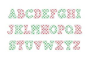 versátil colección de Navidad pelota alfabeto letras para varios usos vector