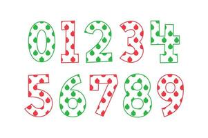 Versatile Collection of Christmas Ball Numbers for Various Uses vector