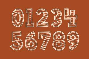 Versatile Collection of Cookie Numbers for Various Uses vector