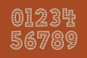 Versatile Collection of Cookie Numbers for Various Uses vector