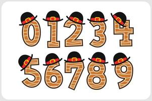 Versatile Collection of Cookie With Hat Numbers for Various Uses vector