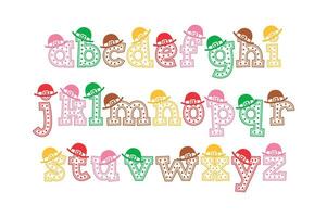 Versatile Collection of Cookie With Hat Alphabet Letters for Various Uses vector