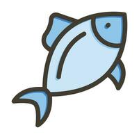 Fish Vector Thick Line Filled Colors Icon For Personal And Commercial Use.