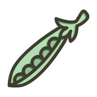 Peas Vector Thick Line Filled Colors Icon For Personal And Commercial Use.