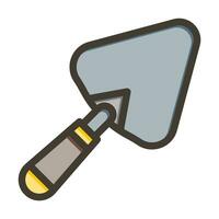 Trowel Vector Thick Line Filled Colors Icon For Personal And Commercial Use.