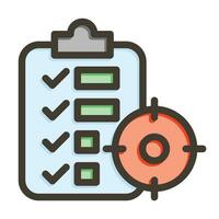 Aim Vector Thick Line Filled Colors Icon For Personal And Commercial Use.