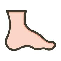 Foot Vector Thick Line Filled Colors Icon For Personal And Commercial Use.