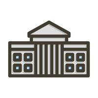 White House Vector Thick Line Filled Colors Icon For Personal And Commercial Use.