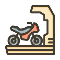 Motorbike Vector Thick Line Filled Colors Icon For Personal And Commercial Use.